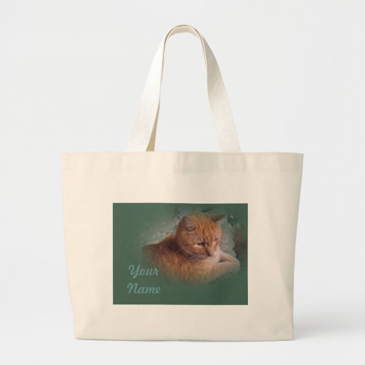 Bubba The Orange Tabby Tomcat Jumbo Stoffbeutel (Vorne)