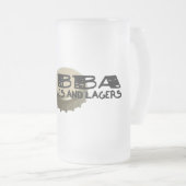 Bubba und Bierflasche-Kappe Mattglas Bierglas (VorderseiteRechts)