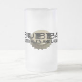 Bubba und Bierflasche-Kappe Mattglas Bierglas (Mittel)