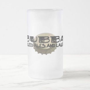 Bubba und Bierflasche-Kappe Mattglas Bierglas