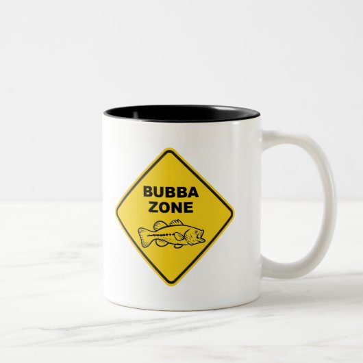 Bubba Zone Bass Fischen Zweifarbige Tasse (Rechts)