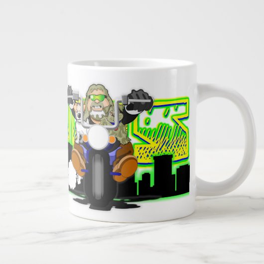 Bubbas Bikertoons Jumbo-Tasse (Rechts)
