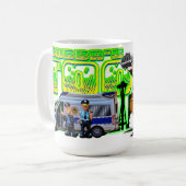 Bubbas Bikertoons Kaffeetasse (Vorderseite Links)