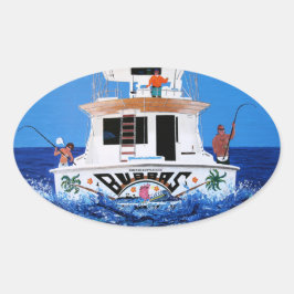Bubbas-Boot Ovaler Aufkleber