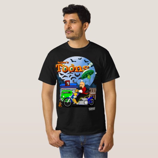Bubbas Cartoon Biker T-Shirt (Vorne ganz)