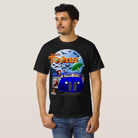 Bubbas Cartoon Frisierte Auto T-Shirt (Vorne ganz)
