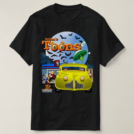 Bubbas Cartoon Frisierte Auto T-Shirt (Design vorne)