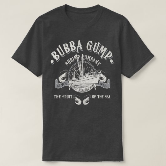 Bubbas-Früchte der Meeresdks abgetragen T-Shirt (Design vorne)