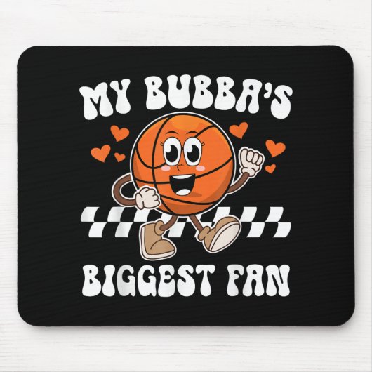 Bubbas Größte Fan Basketball Schwester von Basketb Mousepad (Vorne)