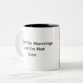 Bubbas Löwe-Tasse. Zweifarbige Tasse (Vorderseite Links)