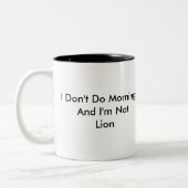 Bubbas Löwe-Tasse. Zweifarbige Tasse (Links)