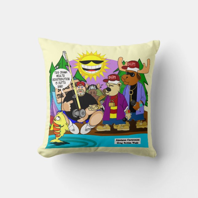 BUBBA'S TOONE PILLOW / OBAMA KOMENTARY KISSEN (Vorderseite)