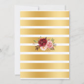 Bubbbles & Borboun bevor ich Verlobung marsala  Einladung (Rückseite)