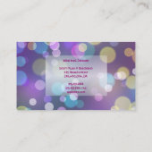 BUBBBLES Designer Business Card Visitenkarte (Rückseite)