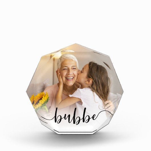 Bubbe Oma Script Overlay Fotoblock (Vorderseite)