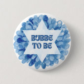 "Bubbe to Be" Neues jüdisches Oma Wasserfarbe Button (Vorderseite)