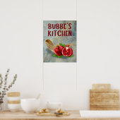 Bubbe's Kitchen Jüdische Großmutter Art Print Poster (Küche)