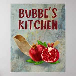 Bubbe's Kitchen Jüdische Großmutter Art Print Poster
