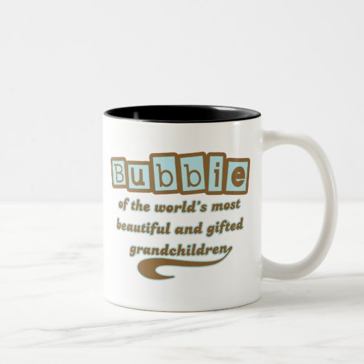 Bubbie der begabten Enkelkinder Zweifarbige Tasse (Rechts)