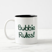 Bubbie Regeln Zweifarbige Tasse (Links)