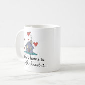 Bubbies Zuhause ist, wo das Herz ist Kaffeetasse (Vorderseite Links)