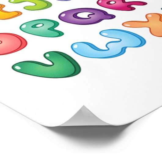 Bubble Alphabet Set Poster (Ecke)