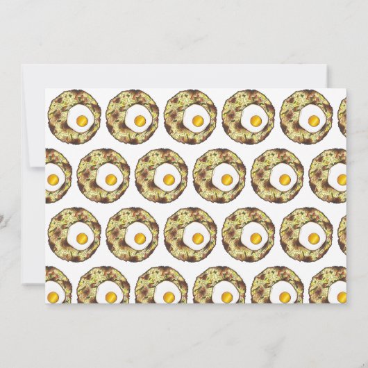 Bubble and Squeak Brunch UK British Food Cuisine Einladung (Rückseite)