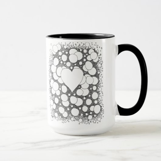 Bubble Art, Retro, Hippie, Boho Coffee Tasse (Rechts)