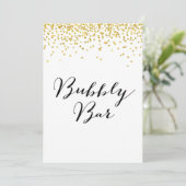 Bubble Bar Sign 12x18" Größe Einladung (Stehend Vorderseite)