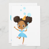 Bubble Bash Geburtstagsfeier Einladung (Vorne/Hinten)