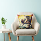 "Bubble Bath Kitten - Whimsical Bath Time Art" Kissen (Stuhl )