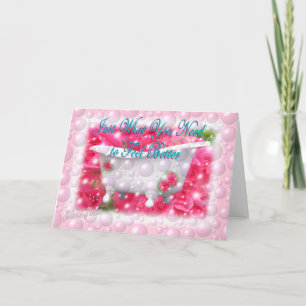 Bubble Bath lassen sich gut anpassen Karte