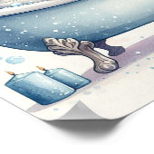 Bubble Bath Polar Bear Poster (Ecke)