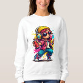 Bubble Beat Straßenmädchen Sweatshirt (Vorderseite)
