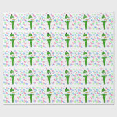 Bubble Bflügge Snowman Geschenkpapier (Flach)