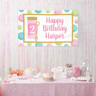 Bubble Birthday Banner, Bubble Happy Birthday Banner
