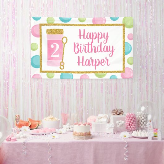 Bubble Birthday Banner, Bubble Happy Birthday Banner (Party)