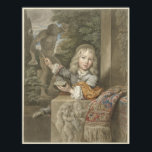 Bubble-Blowing Boy Poster<br><div class="desc">Artist Abraham Delfos,  Caspar Netscher. Bubble-Blowing Boy.</div>