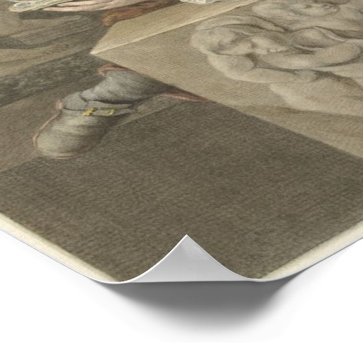 Bubble-Blowing Boy Poster (Ecke)