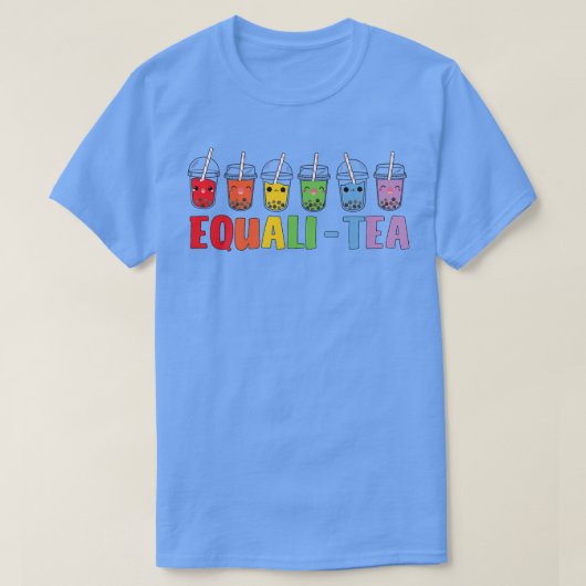 Bubble Boba Tea Equali-Tea Lgbt Pride Rainbow 320 T-Shirt (Design vorne)