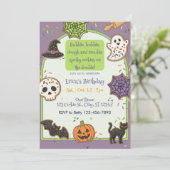 Bubble Bubble Dough Trouble, Cookie Geburtstag Einladung (Stehend Vorderseite)