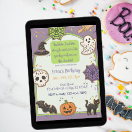 Bubble Bubble Dough Trouble, Cookie Geburtstag Einladung