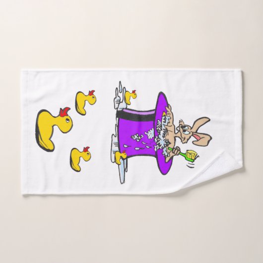 Bubble Bunny mit Ducks Cartoon Badetuch Set (Handtuch)