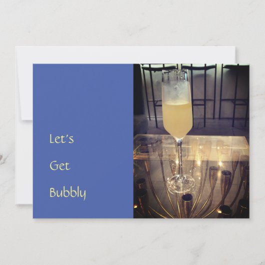 Bubble Champagne Toast Party Einladung (Vorderseite)