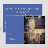 Bubble Champagne Toast Party Einladung