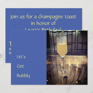 Bubble Champagne Toast Party Einladung