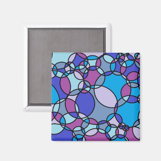 Bubble Circles Magnet (Vorderseite/Rückseite)
