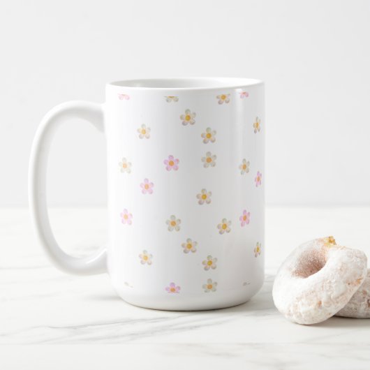 Bubble Daisies Kaffeetasse (Mit Donut)