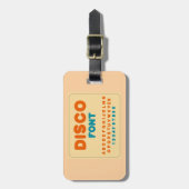 Bubble Disco Alphabet Schriftart Fett Vintage Buch Gepäckanhänger (Vorderseite vertikal)