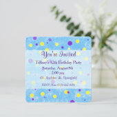 Bubble Dot Custom Geburtstag Einladung (Stehend Vorderseite)